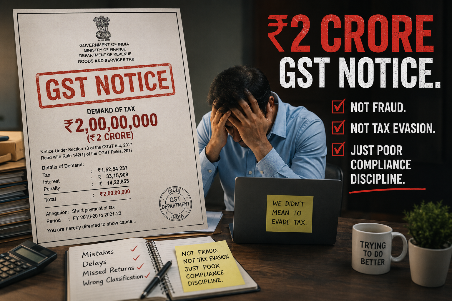 ₹2 CRORE GST NOTICE.